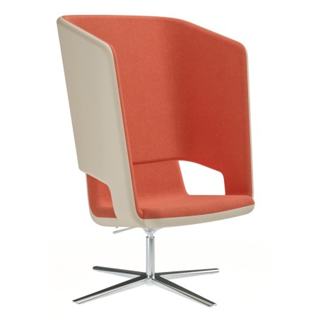 Fauteuil lounge pivotant dossier enveloppant pour bureau – TWIST&SIT Soft