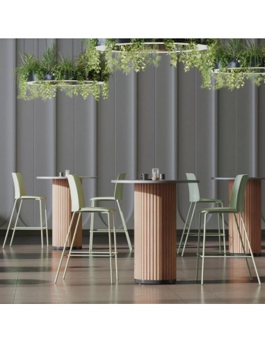 Table de réunion design avec colonne acoustique en feutre – PARTHOS