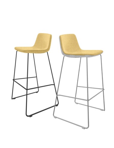 TWIST&SIT pieds traîneau et assise rembourrée colorée hauteur cuisine