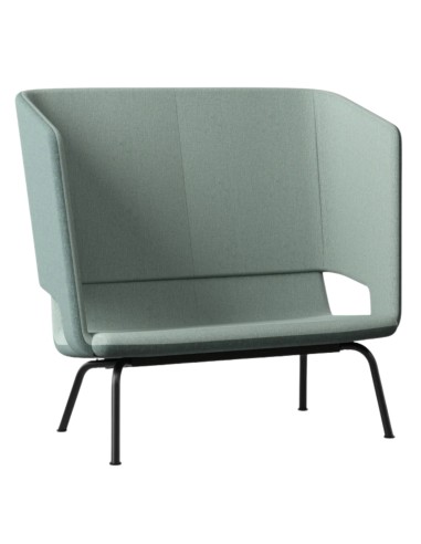 Canapé acoustique 2 places dossier haut piètement métal noir – TWIST&SIT Soft