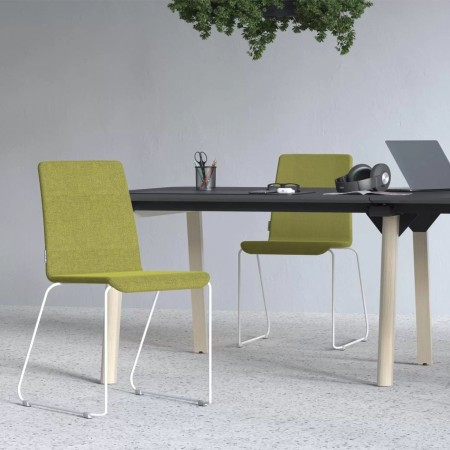 Chaises Moon vertes espace de travail pro