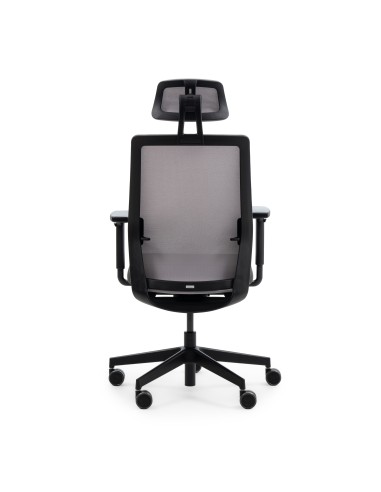 Dos de la chaise de bureau avec appui de tête et accoudoirs Milla Plus