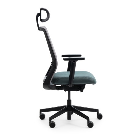 Siège de travail assise confort verte avec repose tête