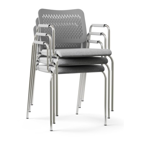 Chaises empilables avec accoudoirs, max 6 unités