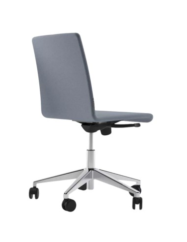 Chaise ergonomique tissu bleu avec assise noire – Moon