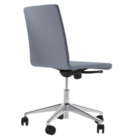 Chaise ergonomique tissu bleu avec assise noire – Moon