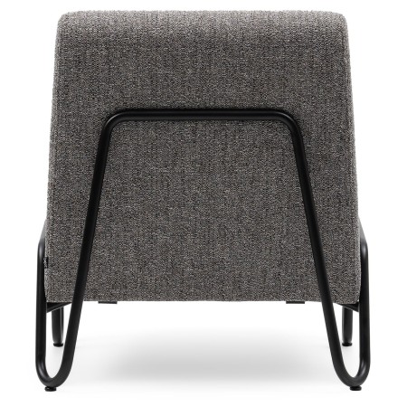 Fauteuil Clip en tissu gris, vue arrière – Clip