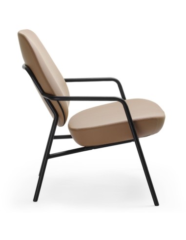 Fauteuil Epocc Lounge en tissu beige, vue arrière – Epocc Lounge