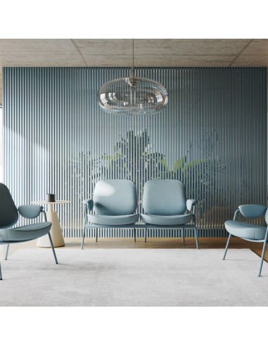 Duo de fauteuils Epocc Lounge en tissu beige dans un espace lumineux et moderne – Epocc Lounge