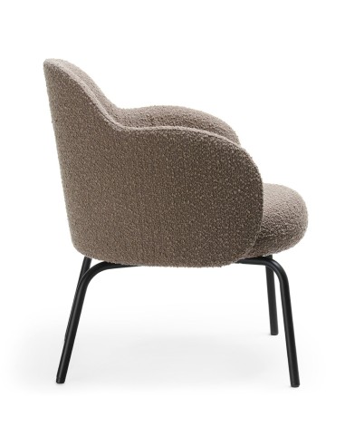 Fauteuil Flos Lounge en tissu beige, vue latérale gauche – Flos Lounge