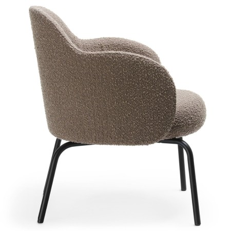 Fauteuil Flos Lounge en tissu beige, vue latérale gauche – Flos Lounge