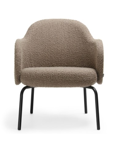 Fauteuil Flos Lounge en tissu beige, vue de face – Flos Lounge