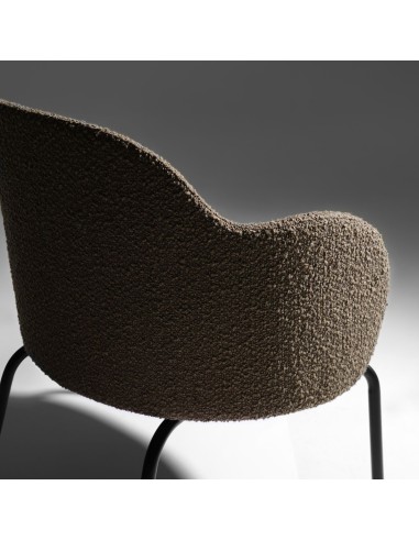 Fauteuil Flos Lounge en tissu marron, vue de dos – Flos Lounge