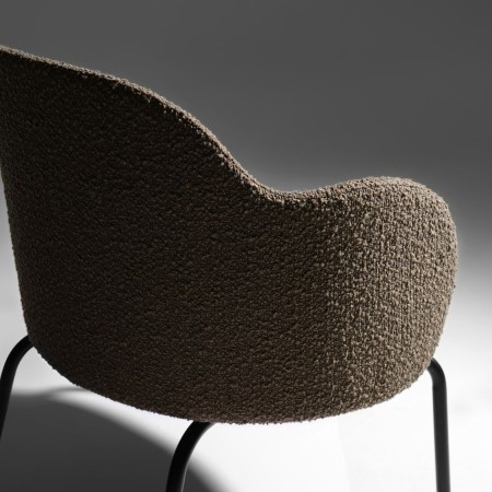 Fauteuil Flos Lounge en tissu marron, vue de dos – Flos Lounge