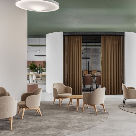 Fauteuils Flos Lounge disposés dans un salon élégant avec table basse – Flos Lounge