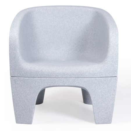 Fauteuil Gummy Bear en plastique recyclé rose clair, vue arrière – Gummy Bear