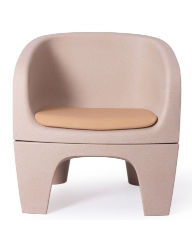 Fauteuil Gummy Bear en plastique recyclé bleu clair, vue de face – Gummy Bear