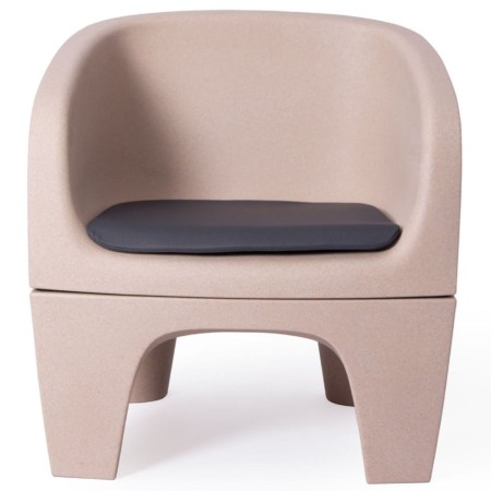 Fauteuil Gummy Bear en plastique recyclé rose clair, vue latérale gauche – Gummy Bear