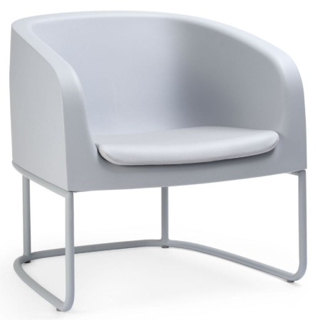 Fauteuil Gummy Bear en plastique recyclé blanc, vue latérale gauche – Gummy Bear