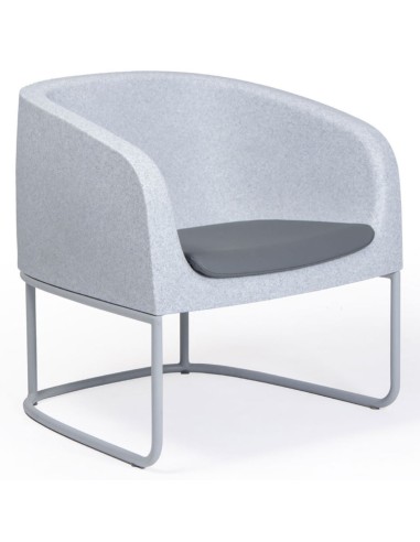 Fauteuil Gummy Bear en plastique recyclé blanc, vue de face – Gummy Bear