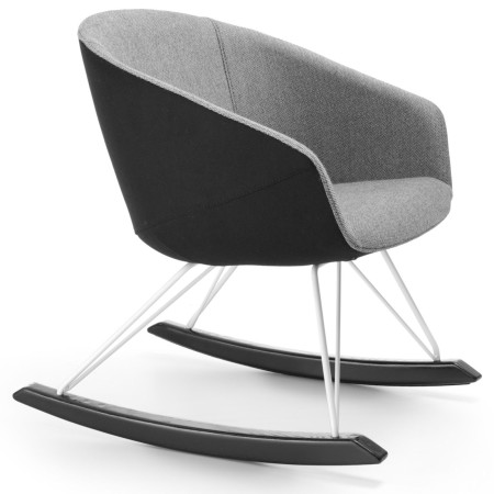 Fauteuil Ox:co noir avec base à bascule design – Ox:co