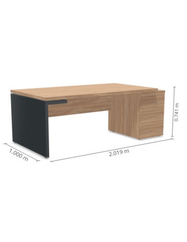 Bureau de direction MIT4KD L. 200 cm