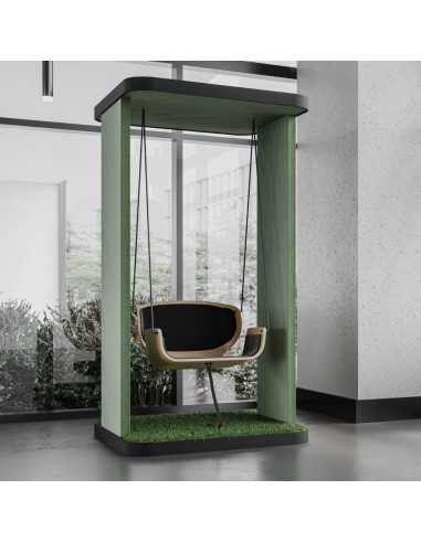 Social Swing Single noir dans un espace intérieur moderne – Social Swing Single