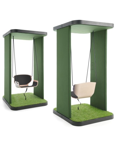 Détail de l’assise et des accoudoirs du Social Swing Single – Social Swing Single