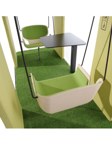 Détail des assises et dossiers du Social Swing vert – Social Swing