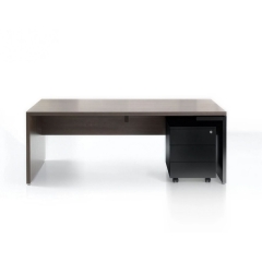 Bureau avec caisson de rangement noir