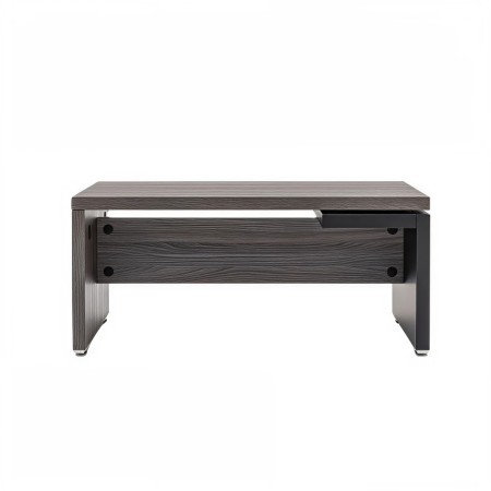Table basse rectangulaire en bois foncé