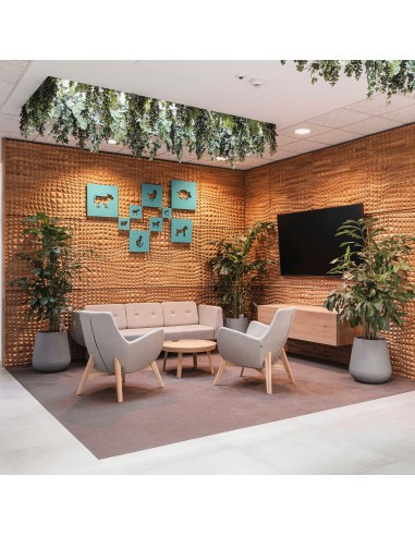 Fauteuil Umm gris dans un espace collaboratif – Umm