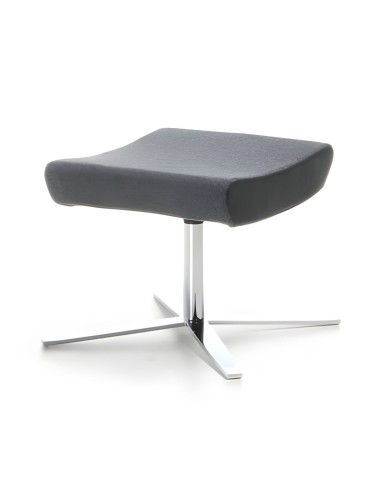 Repose-pieds Umm gris sur piètement croix métal – Umm