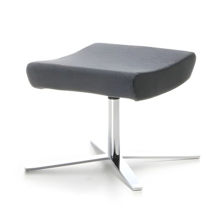 Repose-pieds Umm gris sur piètement croix métal – Umm