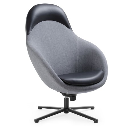 Fauteuil Vieni gris pivotant sur base étoile – Vieni