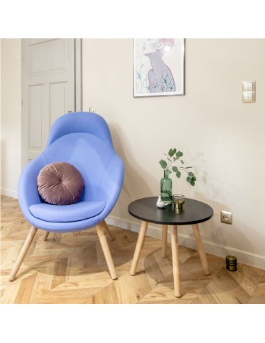Fauteuil Vieni bleu clair dans un salon moderne – Vieni