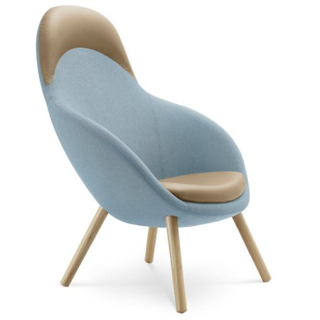Fauteuil Vieni bleu ciel, design scandinave – Vieni