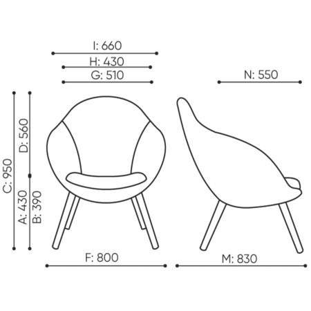 Plan technique fauteuil Vieni – Vieni