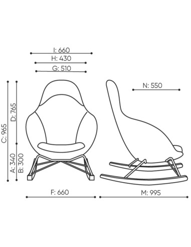 Plan technique fauteuil Vieni – Vieni