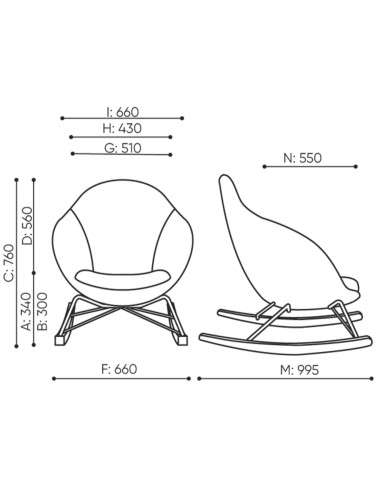 Dimensions techniques fauteuil Vieni – Vieni
