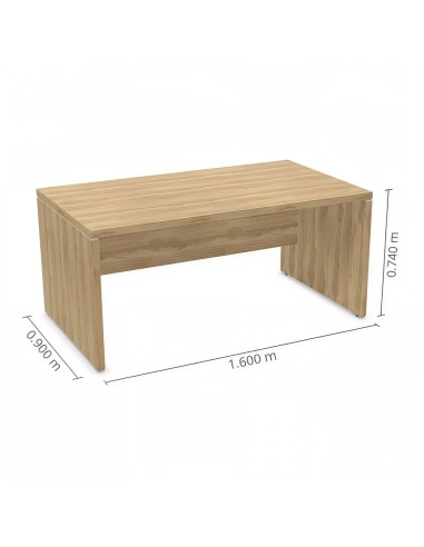 Dimensions bureau de direction en bois clair