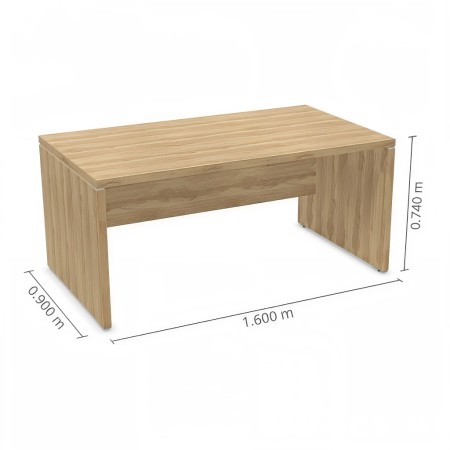 Dimensions bureau de direction en bois clair