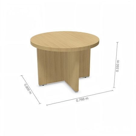 Dimensions table de réunion en bois clair