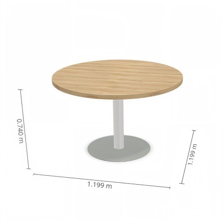 Dimensions de la table de réunion ronde 120 cm de diamètre