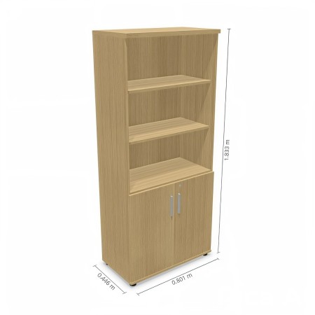 Dimensions de l'armoire avec portes battantes sur la partie inférieure