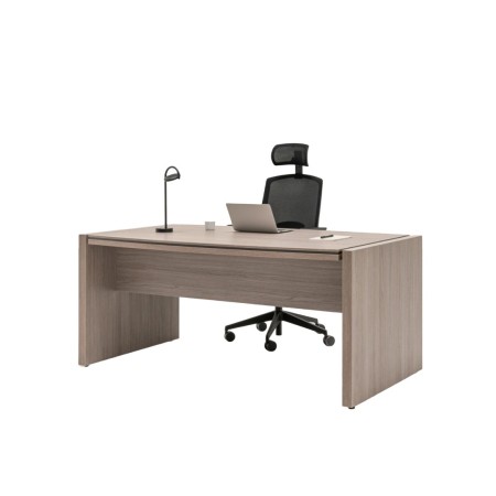 Bureau de direction design avec chaise de travail noire sur roulettes