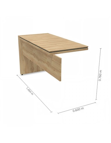 Dimensions retour de bureau pour bureau X01 ou X02
