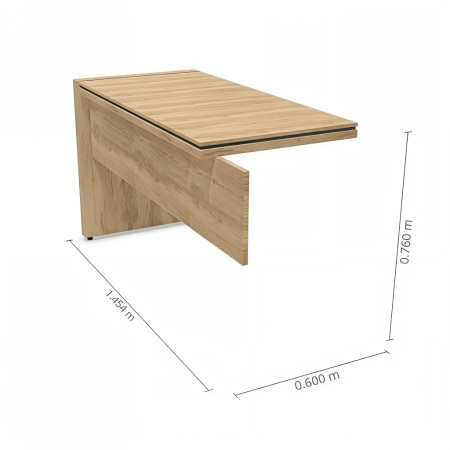 Dimensions retour de bureau pour bureau X01 ou X02