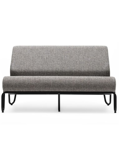 Banquette Clip en tissu gris, vue de face – Clip