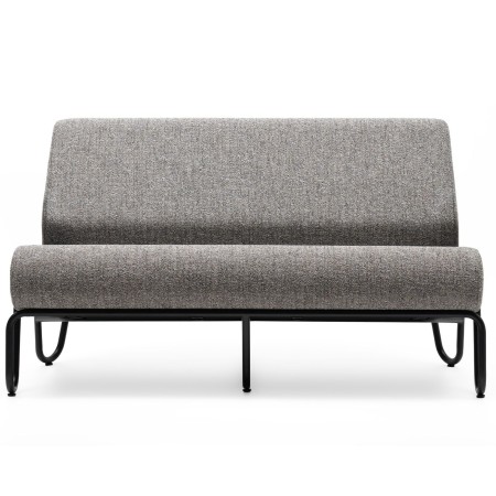 Banquette Clip en tissu gris, vue de face – Clip